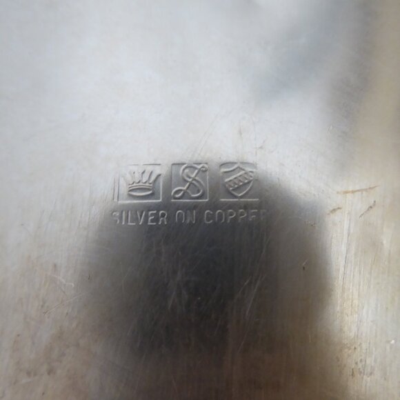 VINTAGE SHERIDAN SILVER CO. WARMING CHAFING DISH SILVER OVER COPPER 3 PIECE SET - Picture 16 of 16